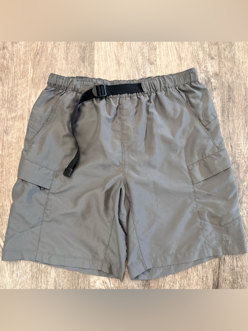 Sold THE NORTH FACE Mens Belted Brief Liner Hiking Running Active Cargo Short
